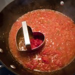 Caramelizing the tomato Paste for the sauce
