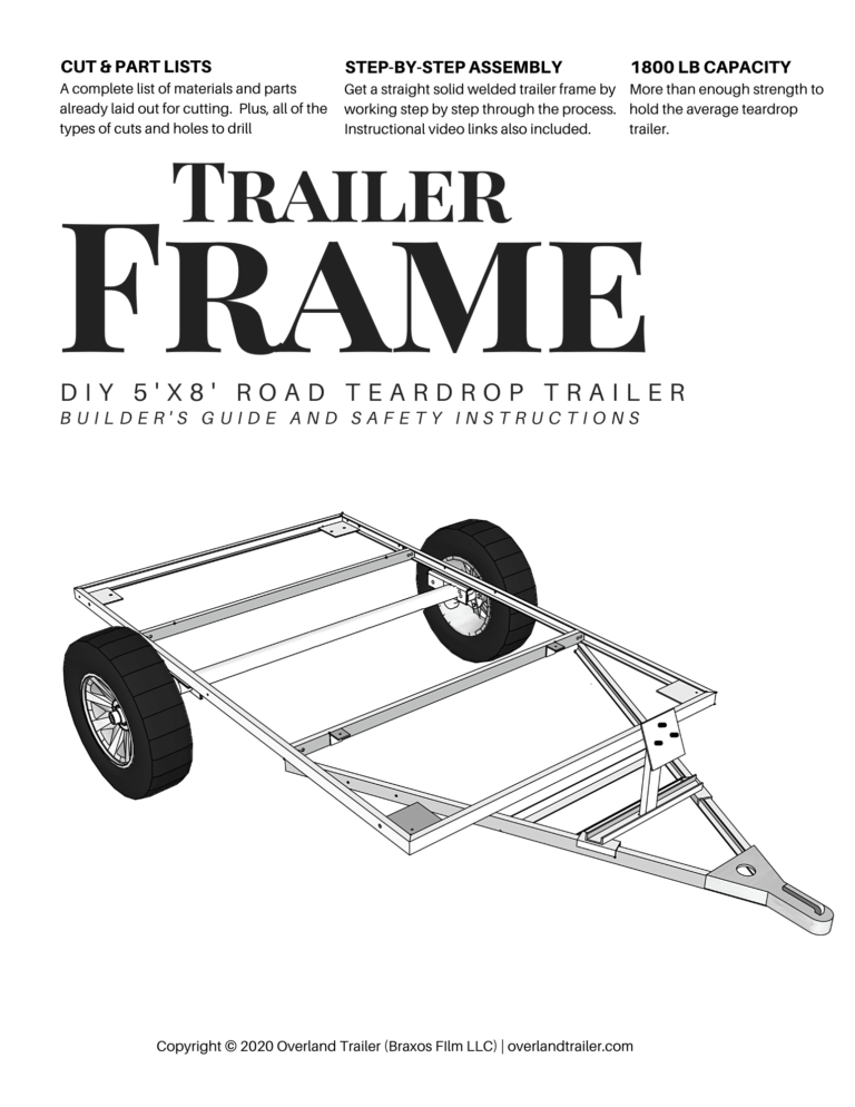 5' X 8' Teardrop Camper Plans -Bundle - Overland Teardrop Trailer