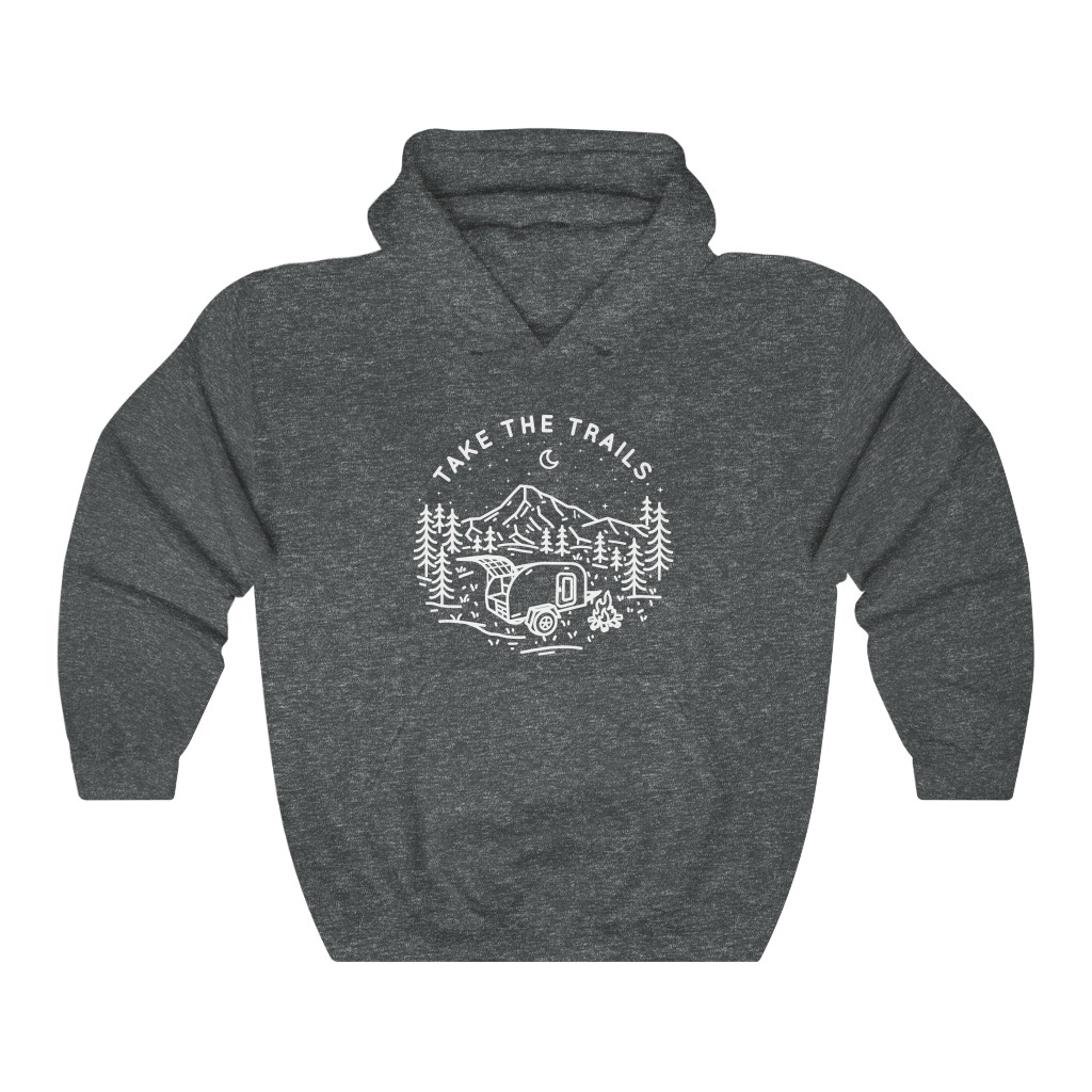 Teardrop Trailer Pullover Hoodie Sweatshirt - Overland Teardrop Trailer