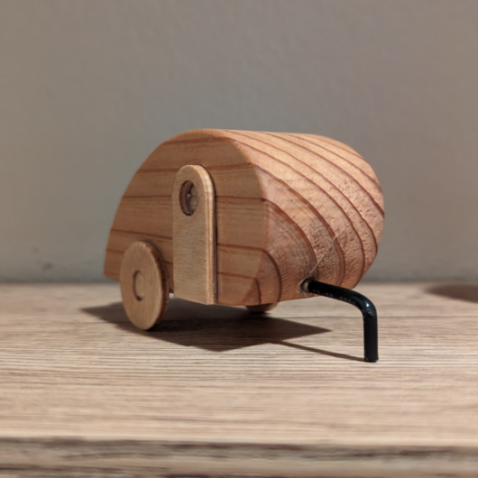 Miniature Wooden Teardrop Camp Trailer