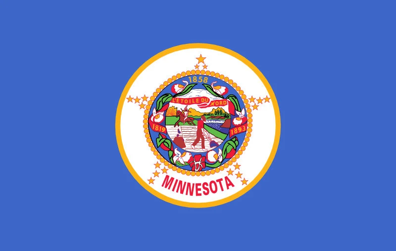 Minnesota State Flag - Register Your Teardrop Trailer in Minnesota